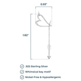 .925 Sterling Silver Lariat Style Y-Necklace with Cubic Zirconia-Accented