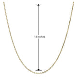 10k Yellow Gold Diamond Cut Rolo Chain Necklace