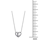 MORGAN & PAIGE 925 Sterling Silver Puffed Heart Necklace, 18"MORGAN & PAIGE 925 Sterling Silver Puffed Heart Necklace, 18"