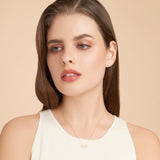 MORGAN & PAIGE .925 Sterling Silver 18K Gold Plated Hexagonal Crystal Pendant Necklace - Dainty Gold Necklace Healing Chakra Necklace for Women, Genuine Gemstones with or without Cubic Zirconia 16"