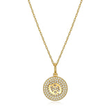 MORGAN & PAIGE 14K Gold Plated Sterling Silver and Cubic Zirconia Women Zodiac Necklace on 18 inches Rope Chain, Zodiac Sign Necklaces for Women