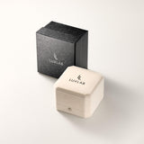 LUXLAB Diamond Hoop Earrings - Rhodium-Plated Sterling Silver, 3/8 Carat Total Weight, Lab-Created Diamonds, Hypoallergenic, Elegant Gift Box Included