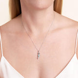 925 Sterling Silver and Genuine Jade Pendant Necklace - 18 Inch Rope Chain Jewelry for Women, Gifts for Women