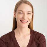 MORGAN & PAIGE .925 Sterling Silver 18K Gold Plated Hexagonal Crystal Pendant Necklace - Dainty Gold Necklace Healing Chakra Necklace for Women, Genuine Gemstones with or without Cubic Zirconia 16"