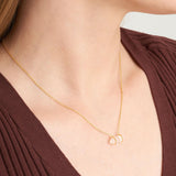 MORGAN & PAIGE .925 Sterling Silver 18K Gold Plated Hexagonal Crystal Pendant Necklace - Dainty Gold Necklace Healing Chakra Necklace for Women, Genuine Gemstones with or without Cubic Zirconia 16"