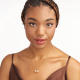 MORGAN & PAIGE .925 Sterling Silver 18K Gold Plated Hexagonal Crystal Pendant Necklace - Dainty Gold Necklace Healing Chakra Necklace for Women, Genuine Gemstones with or without Cubic Zirconia 16"