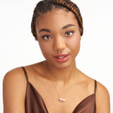 MORGAN & PAIGE .925 Sterling Silver 18K Gold Plated Hexagonal Crystal Pendant Necklace - Dainty Gold Necklace Healing Chakra Necklace for Women, Genuine Gemstones with or without Cubic Zirconia 16"