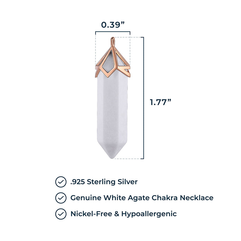 MORGAN & PAIGE Bronze 18K Gold, 14k Rose Gold or Rhodium Plated Hexagonal Crystal Pendant Necklace - Gold Necklace Healing Chakra Necklace for Women, Lab Created or Genuine Gemstones Gift 32"