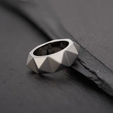 Room101 Matte Finish Stainless Steel 9mm Mens Punk Rock Ring - Size 12