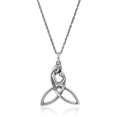 Celtic Mother and Child Knot Pendant Necklace