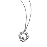 Oxidized Sterling Silver Claddagh Celtic Knot Pendant Necklace, 18"