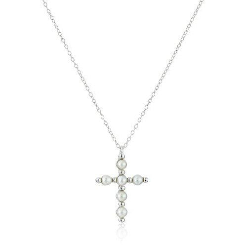 Cultured Pearl Cross Necklace