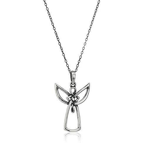 Celtic Knot Angel Pendant Necklace