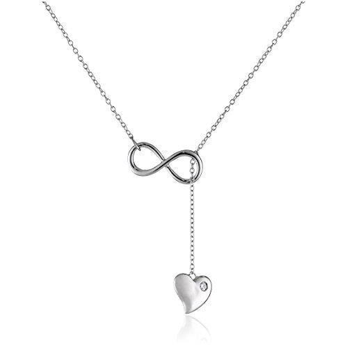 Heart and Infinity Lariat Style Y-Necklace