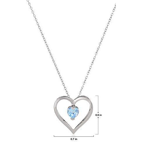 Dainty 925 Sterling Silver Created Emerald May Birthstone Open Heart Simple Demi Fine Pendant Necklace, 18