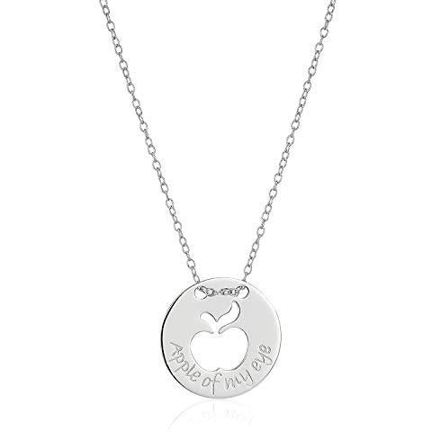 Apple of My Eye Disc Pendant Necklace