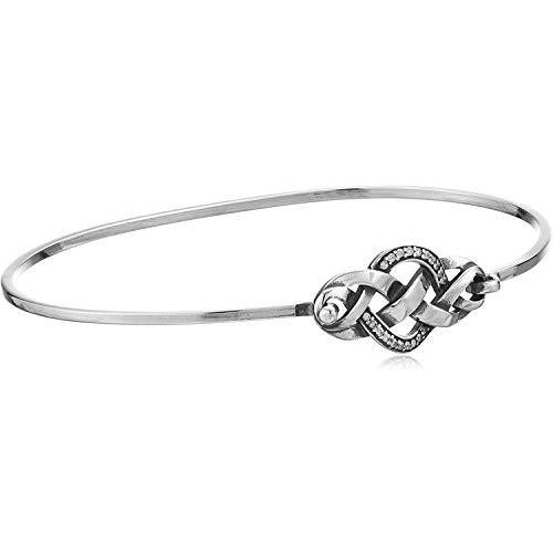 Celtic Knot Hinged Bangle Bracelet