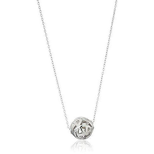 Sterling Silver Openwork Ball Necklace