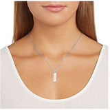 Dainty 925 Sterling Silver"Dream" Vertical Bar Sentiment Pendant Necklace With 16" Cable Chain and 2" Extender