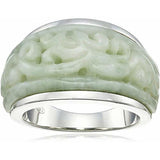 Jade Floral Vine Ring