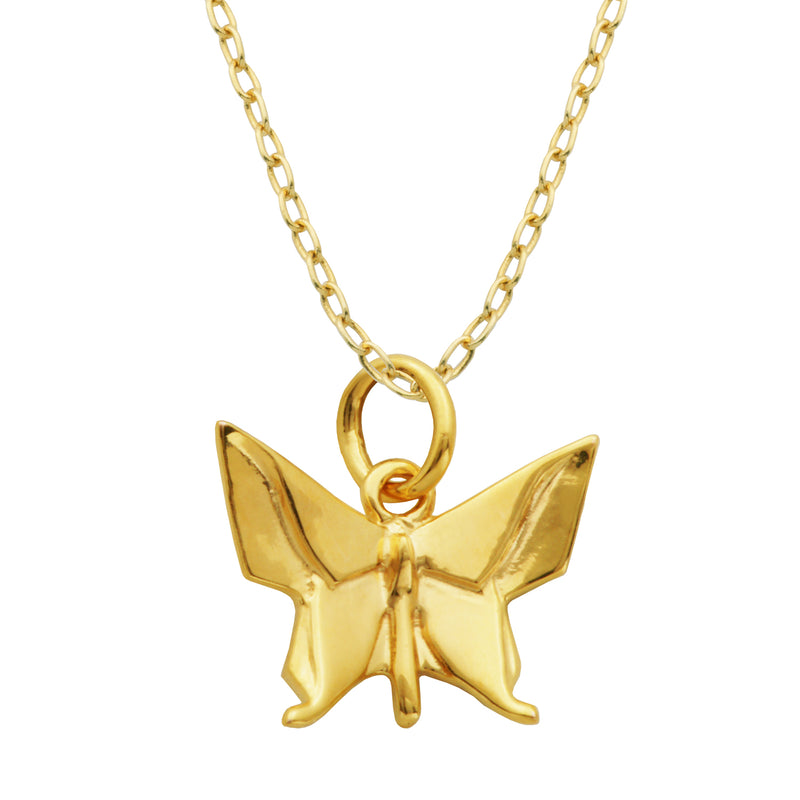 Honey Bijoux Yellow Gold Plated Butterfly , 16"