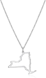 State Outline Pendant Necklace