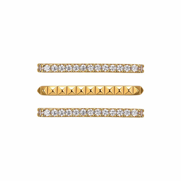 Venice Band Charms & Pavé Corners Apple Watch Case - Gold (White Band)