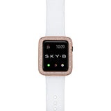 Top View Rose Gold Double Halo Apple Watch Case