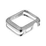 Front View Silver Double Halo Apple Watch Case jewelry