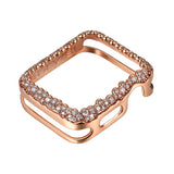 Front View Rose Gold Champagne Bubbles Apple Watch Case jewelry