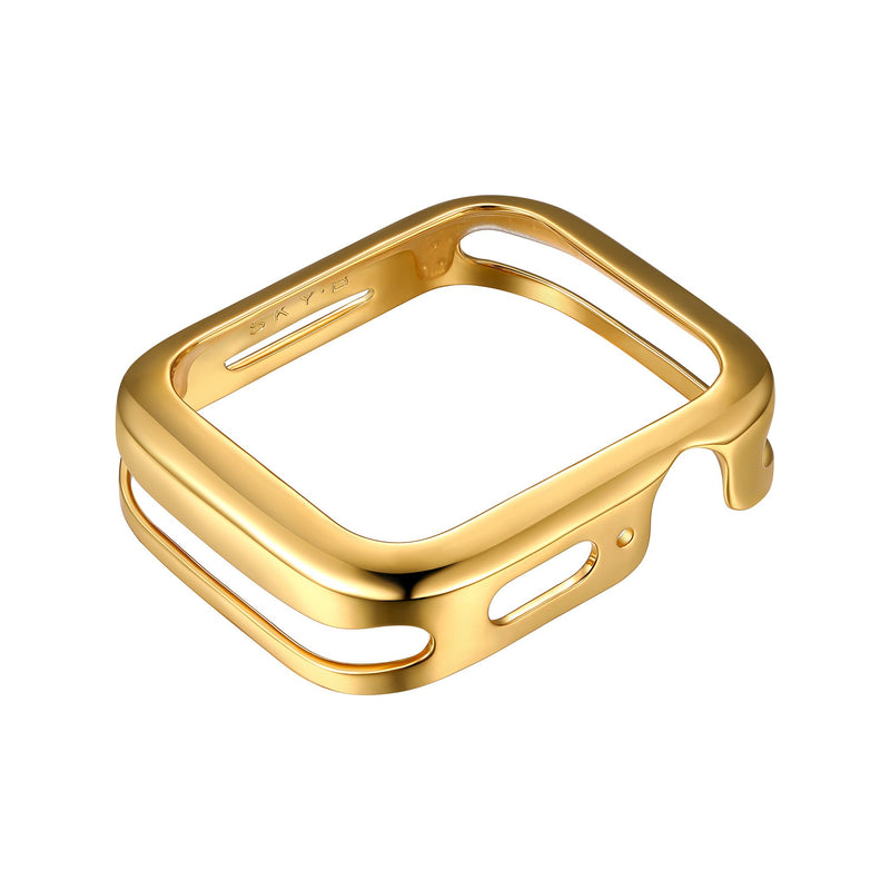 Front View Gold Minimalist Apple Watch Case jewelry