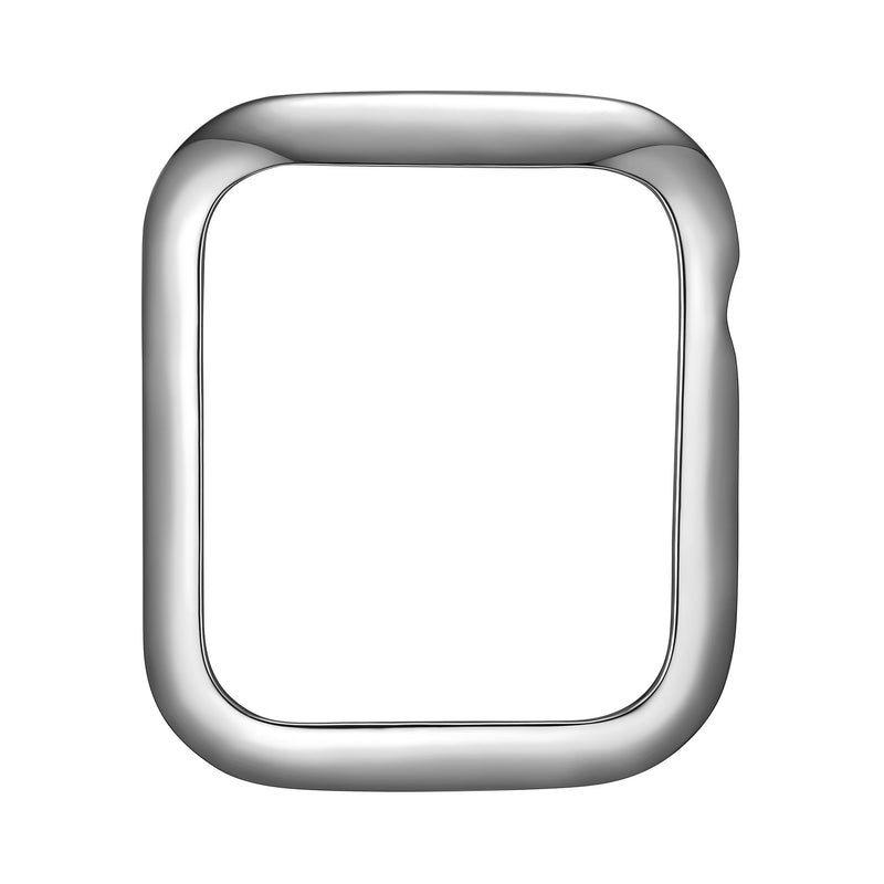 Face view Silver Minimalist Apple Watch Case jewelry