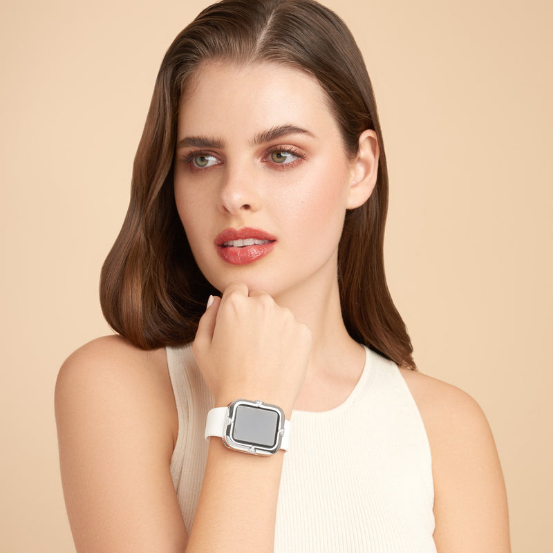 Pavé Points Apple Watch Case - Silver