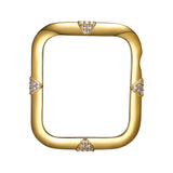Face view Gold Pav√© Points Apple Watch Case jewelry