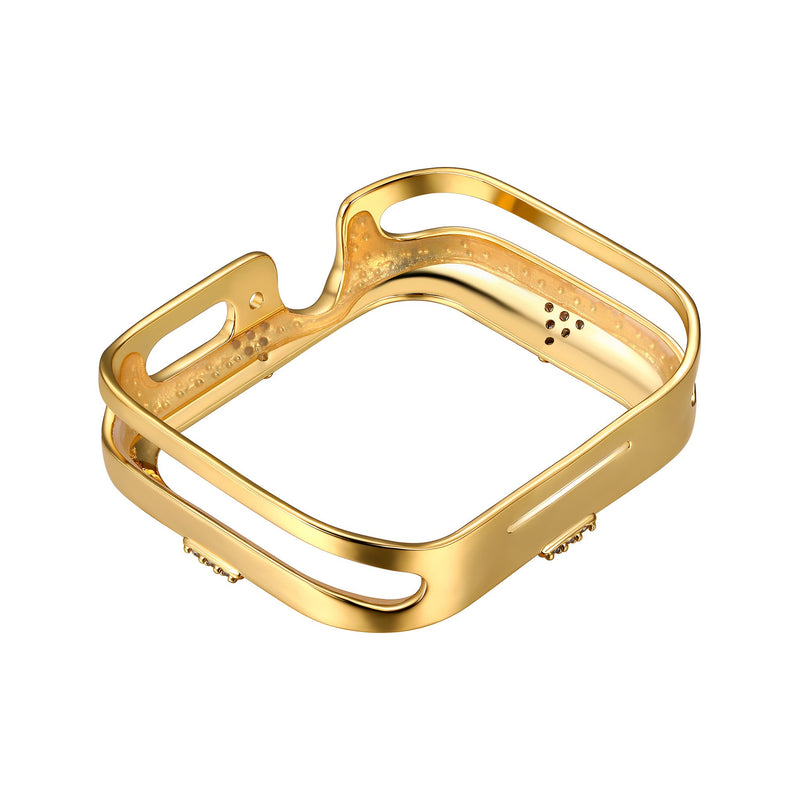 Rear View Gold Pav√© Points Apple Watch Case jewelry