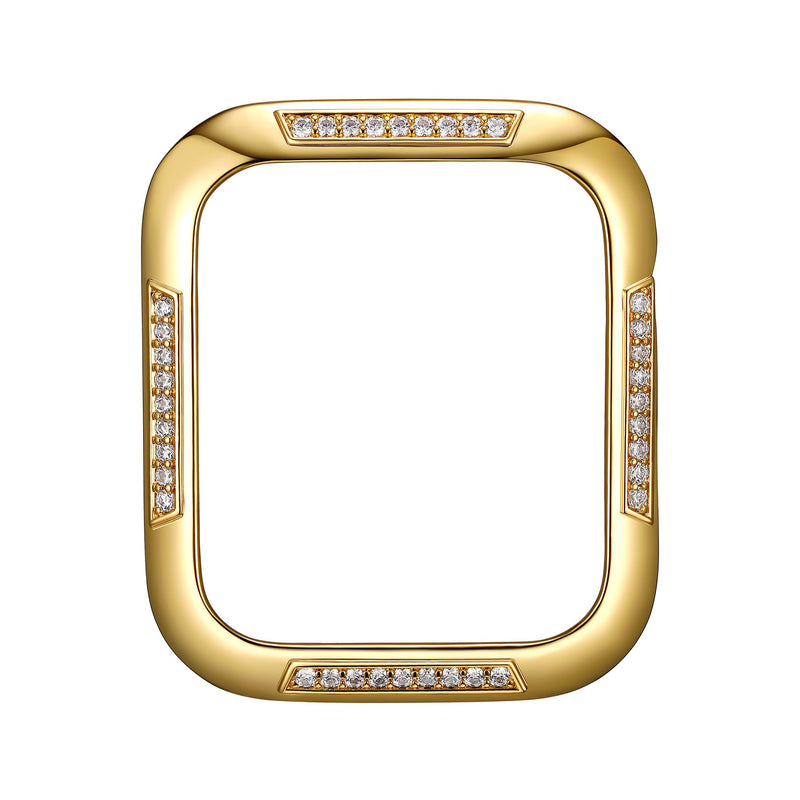Face view Gold Runway Apple Watch Case jewelry