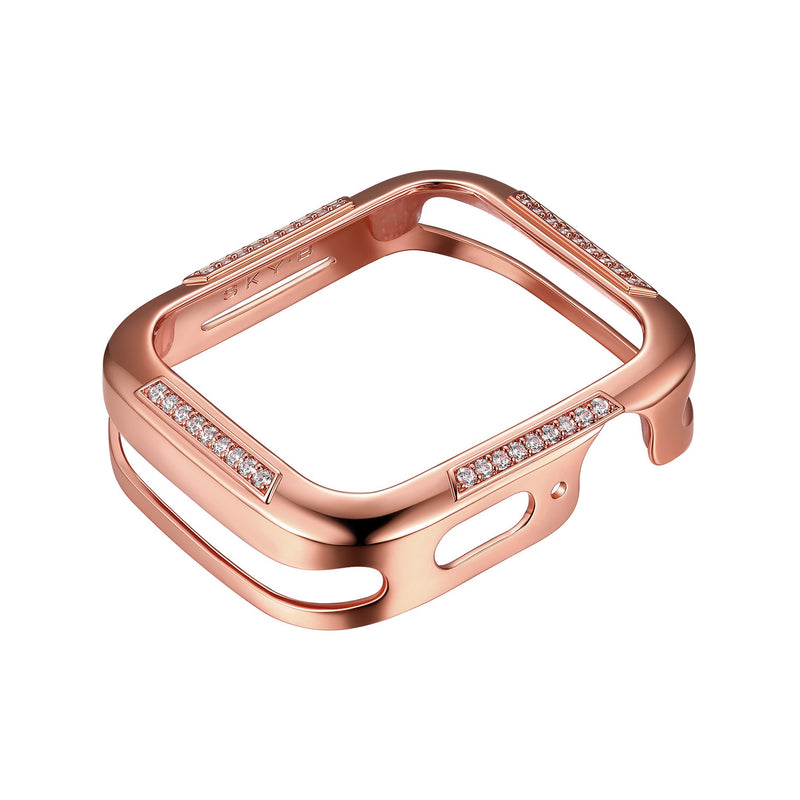 Front View Rose Gold Runway Apple Watch Case jewelry