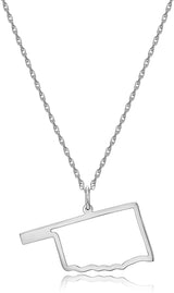 State Outline Pendant Necklace