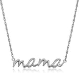 Morgan & Paige Dainty Statement Necklace for Women, Sterling Silver Pendant with Cursive Letters, 16 inch with 2 inch Extender Chain