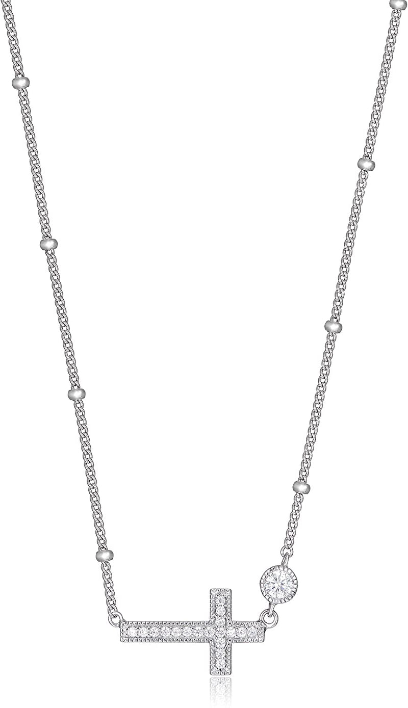 Sideways cross choker necklace hotsell