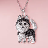 Siberian Husky Pendant Necklace