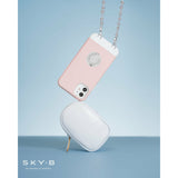 Daydream iPhone Case with removable Carry Strap and Pouch - White / Light Blue / Pink