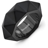 Room101 Stainless Steel with Black PVD 9mm Mens Punk Rock Ring - Size 9