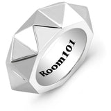 Room101 Stainless Steel 9mm Mens Punk Rock Ring - Size 12