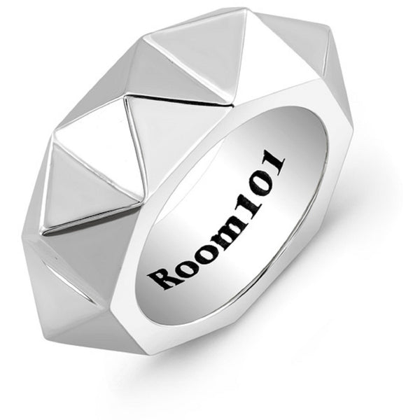 Room101 Stainless Steel 9mm Mens Punk Rock Ring - Size 8