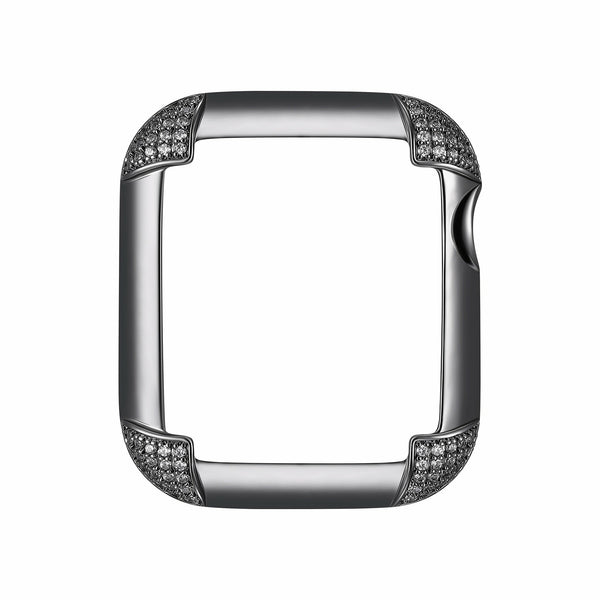 Pavé Corners Apple Watch Case - Gunmetal