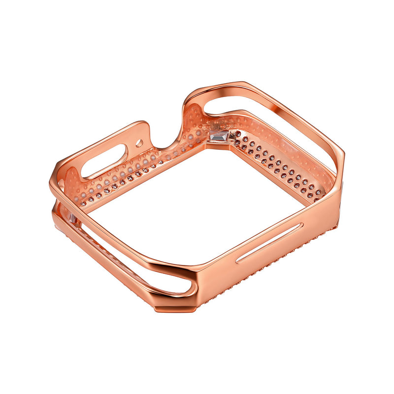 Deco Double Halo Apple Watch Case - Rose Gold